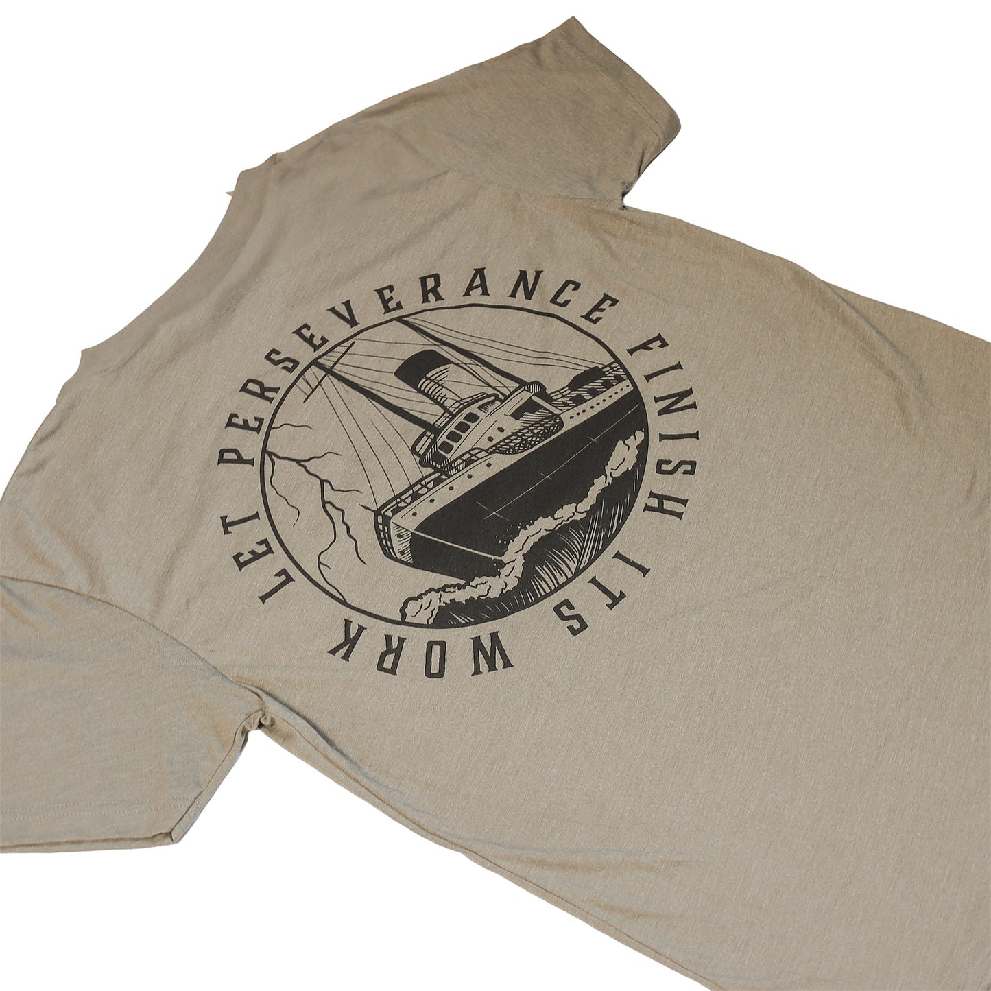 SVNFOLD "Let perseverance finish its work" Tshirt - Warm Grey