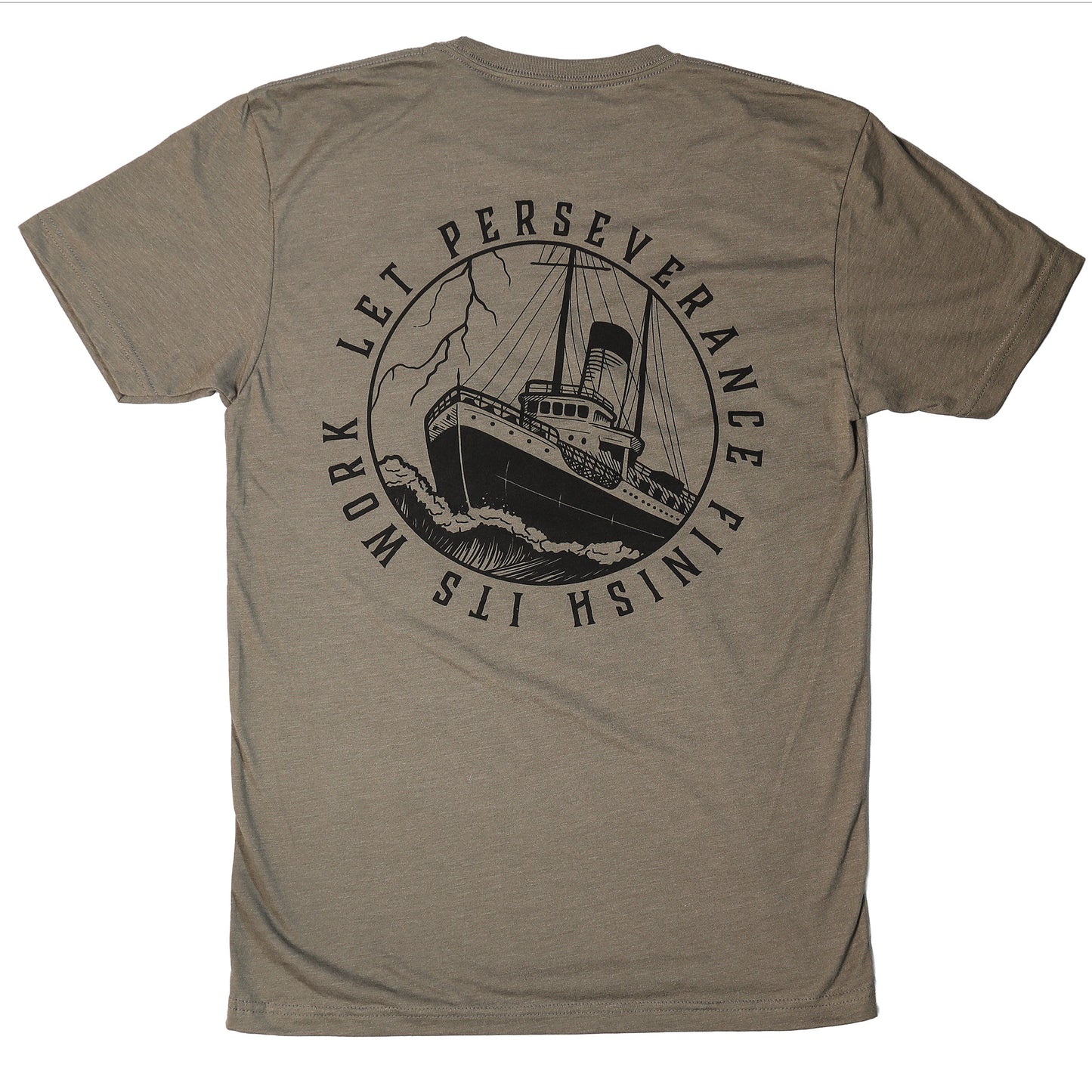 SVNFOLD "Let perseverance finish its work" Tshirt - Warm Grey
