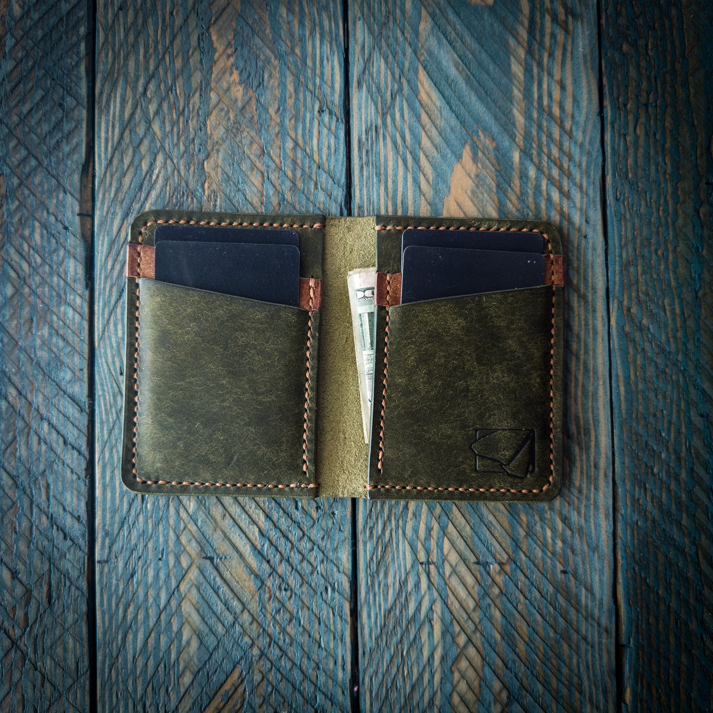 The Watchman V2 - Bifold Wallet - Pueblo Olive and Pueblo Walnut