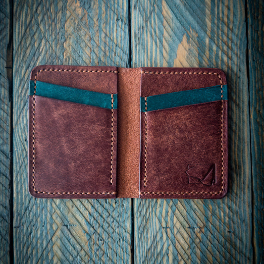 The Watchman V2 - Bifold Wallet - Pueblo Tobacco and Pueblo Aqua